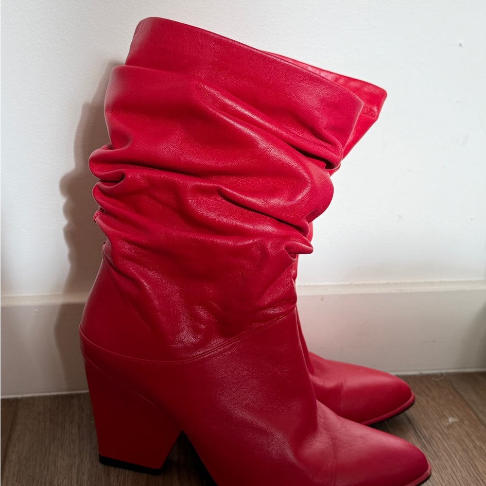 Stuart Weitzman Red Ankle Booties